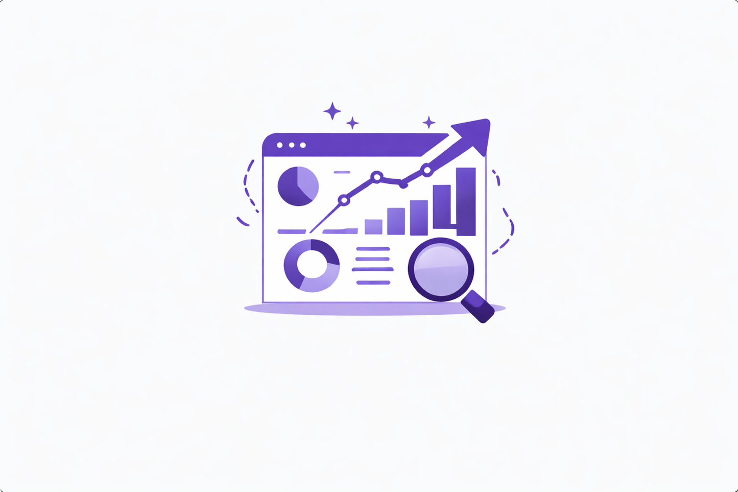 Analytics dashboard icon for professional SEO and search engine ranking services.